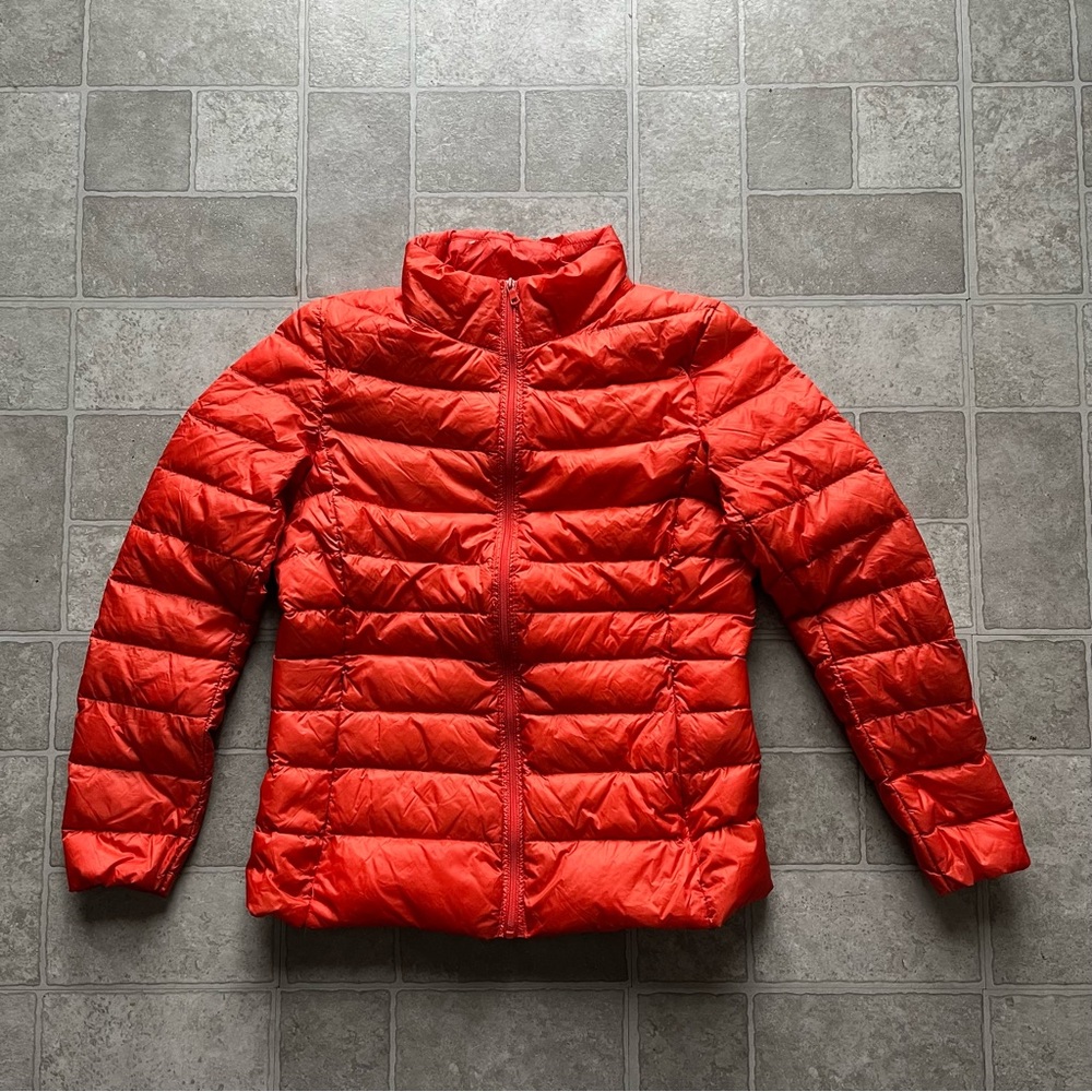 Kaximei Orange Puffer Jacket Small